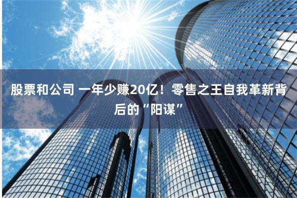 股票和公司 一年少赚20亿！零售之王自我革新背后的“阳谋”